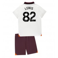 Manchester City Rico Lewis #82 Auswärts Trikotsatz Kinder 2023-24 Kurzarm (+ Kurze Hosen)